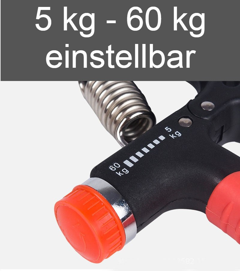 Grifftrainer, Handtrainer mit Zählwerk, 5-60 kg einstellbar