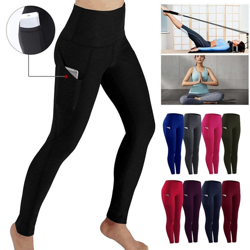 Push Up Leggings mit Handytasche, Yogahose