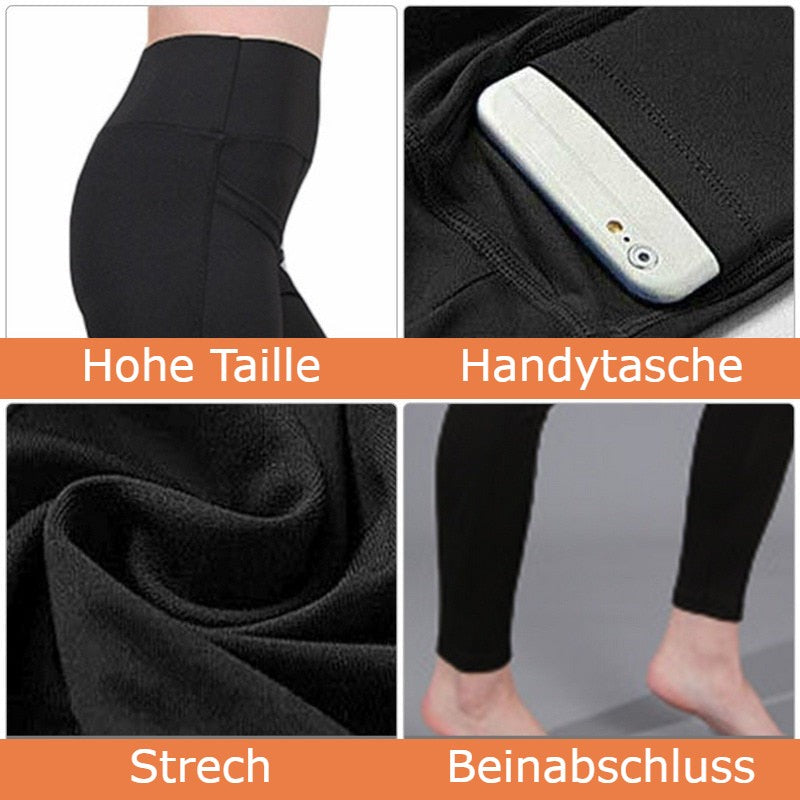 Push Up Leggings mit Handytasche, Yogahose