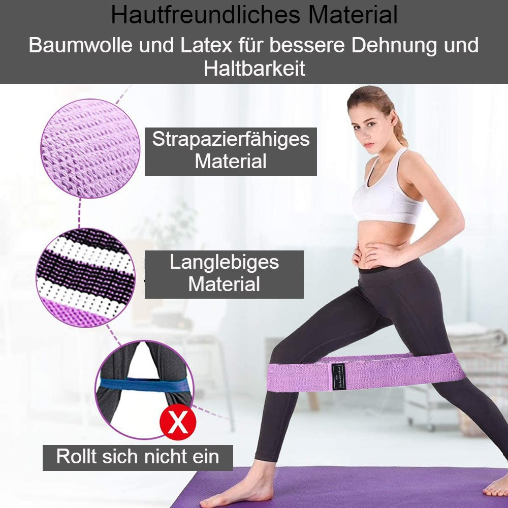 Yoga Band, Widerstandsbänder, 3-er Pack