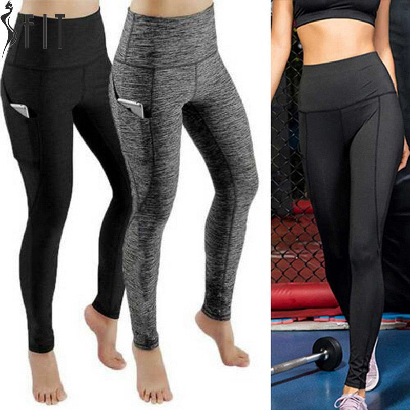 Push Up Leggings mit Handytasche, Yogahose